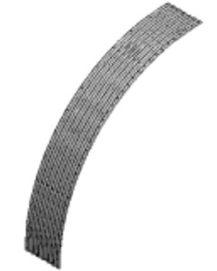 Ring sheet 0.95mm upper 1/2 ring f/silo 3,66 8 legs